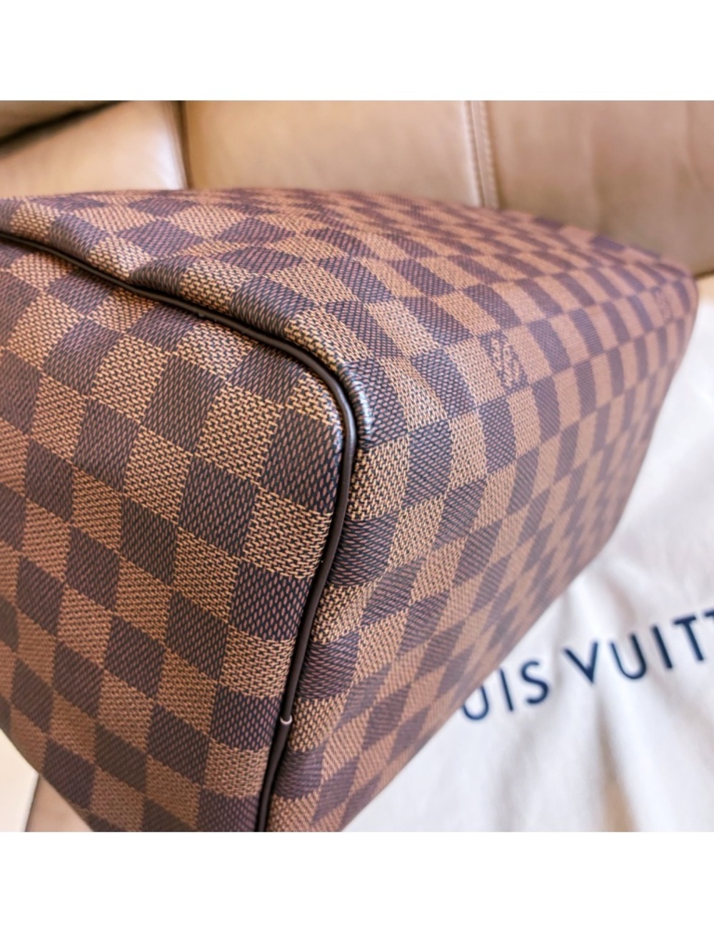 Microchip Louis Vuitton Classic Speedy 30 Damier Ebene Bag New Model - Picture 16 of 16
